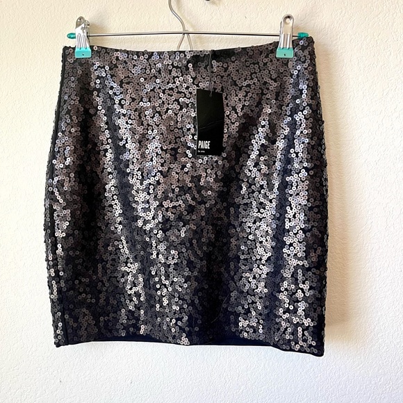 PAIGE black sequin mini skirt - Picture 2 of 4